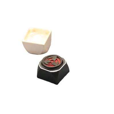 China Wholesale Custom Europe Logo Craftsman Keycaps Laser Turn Keyboards To Alloy Metal Keycap for sale