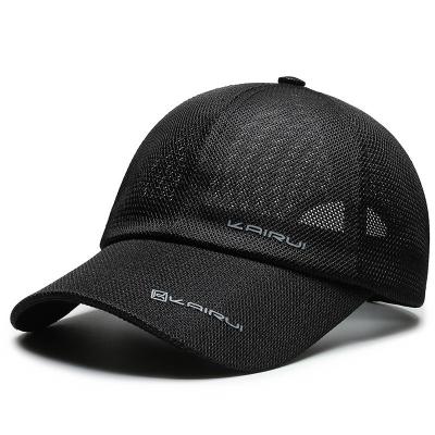 China Wholesale Men's Outdoor Hats Men's Nets Adjustable Back Black Hat Strap Breathable Leisure Summer Europe Men's Women's Breathable Hat for sale