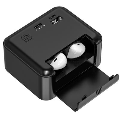 China New Arrivals Universal Wireless Earphone Sports Earphone Portable Earbuds Power Bank 10000mah Mini Power Bank With Charging Case for sale