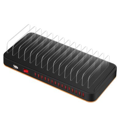 China Universal High Quality 15 Port Multi Compatibility Charging Station Desktop Charging Station USB Left Charging Station for Multiple Devices for sale