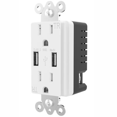 China Promotional Premium Usb 4.8a Surge Protector With Mood Wall Socket Heavy Duty Receptacle USB5.0A for sale