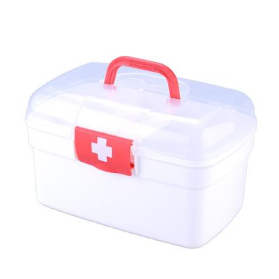 China Handle Design Hot Sell Eco-friendly Portable Pill Case Plastic Medicine Pill Box With 6 Slots for sale