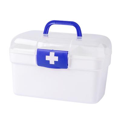 China Customized Customized Handle Design And Printed Logo Plastic Medicine Portable Medium Household Storage Box for sale