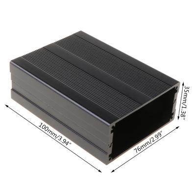 China PCB Box golden Black 100x76x35mm Corrosion Resistant Aluminum Split Body Aluminum Box Enclosure Case Project Electronic DIY for sale