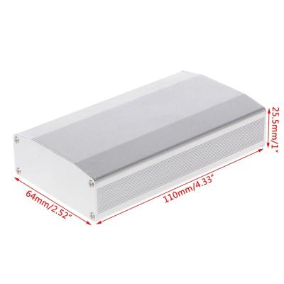 China Electrical Industry 64x25.5x110mm Ex factory price of black silver anodized extruded aluminum electronic housing for GPS tracker for sale