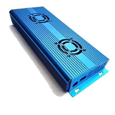 China Heat Sink 125.7x52.3 mm aluminum alloy custom blue anodized aluminum extrusion case for sale