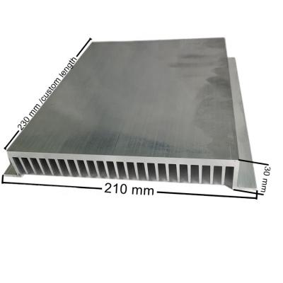 China Heat Sink 210x30mm custom aluminum profile radiator high power aluminum radiator power amplifier aluminum radiator for sale