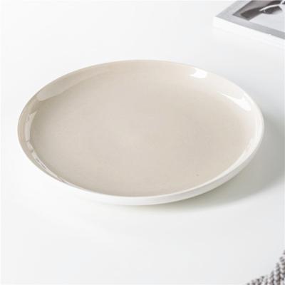 China Ceramic Minimalism Style Round Home And Hotel Dish Sustainable Modern White Dish Plate for sale