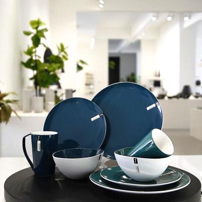 China Viable High Quality Cheap Price European Style Hotels Restaurant Used Fine Elegance Porcelain Dinner Set for sale