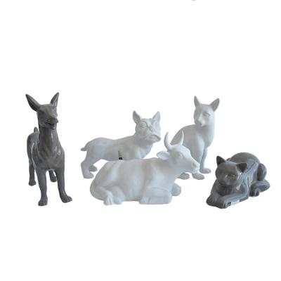 China High-grade minimalist white simple animal garden handwork matte decoration ceramic home ornaments for sale