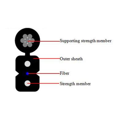 China Large Discount G.657A1 Fiber Optic FTTH Drop Cable Self-supporting Arc Type Drop Cable for sale