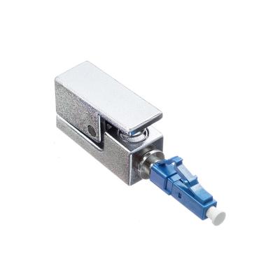 China WANS Square Round FTTH Metal Clamp Connector Bare Cable LC Fiber Optic Adapter for sale