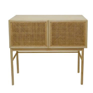 China Foot: K.D Layered rattan weave storage cabinet with tall foot for sale