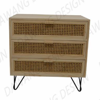 China FOOT: K/D seated rattan storage cabinet for sale