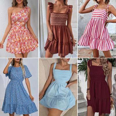 China Fashionable used clothing used clothes women's mixed styles original wrap dress direct selling only to Southeast Asia used clothing women dress for sale