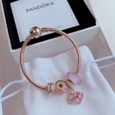 China Wholesale Romantic Channel Fashion Charm Bracelet DIY Rose Gold High Quality Bracelet for sale