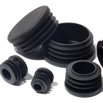 China Plastic white black color PP plastic blanking insert tube plug ending Plastic pipe plug for sale