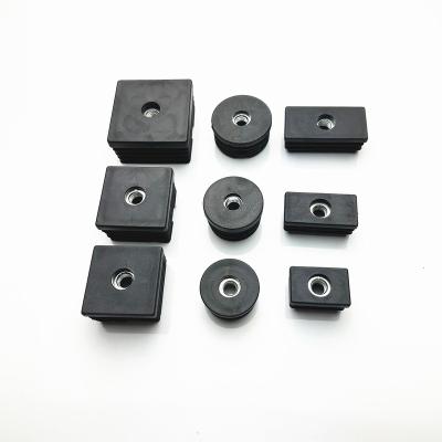 China Threaded Pipe Fitting Screw Inserts Nut Plastic Tube End Plug Caps Square for sale