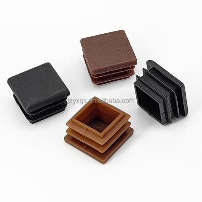 China Plastic square pipe end caps rubber end caps for pipe Low price plastic thread square tube inserts end blanking caps plug Square for sale