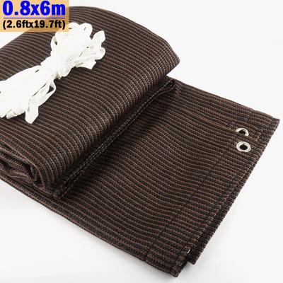 China Home Sun Shade 0.8x6m (2.6ftx19.7ft) Weather-resistant Balcony Fence Windscreen For Backyard Shade Net Privacy Screen Cover Chocolate Brown for sale