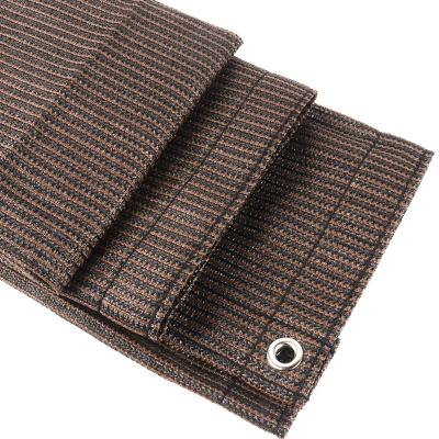 China Home Sun Shade Customized Chocolate Brown UV Queer 0.6x8m HDPE Shade Net For Patio for sale