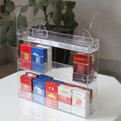 China Cigarette Holder Acrylic Double-layer Company House Number Grid Data Display Rack Multi Folder Advertising Rack for sale