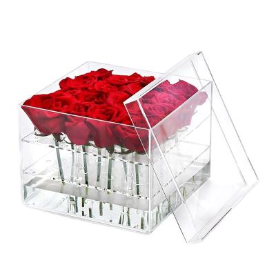 China High End Transparent Manufacturers Wholesale Acrylic Eternal Flower Box for sale