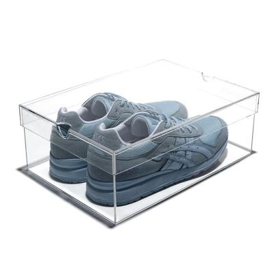 China Classy Transparent Customized Simple Paper Modern Collection Of Various Cheap Acrylic Shoe Box Sneaker Display Box, Storage 24 Dustproof for sale