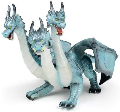 China Decoration role play pretending original Ghidorah Three Heads Dragon Hydreigon Mythology Character toys animal dinosaur game design monster model open action figure for sale