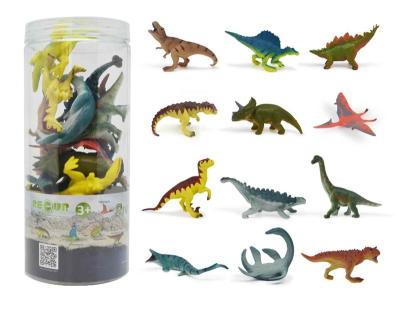 China 3D Model Dinosaur Play Set Educational Animal Toy Game Tube Set Set Box Children Toy Animal Figures Gift for sale