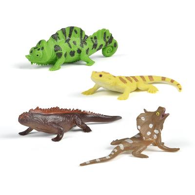 China Pretend Play Set Original Plastic Animal Reptiles Toys Figure Design Animal Collection 6pcs/set For Kindergarten Educational Toys for sale