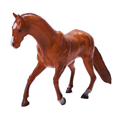 China Hotselling 100% Original Design Factory Soft Vinyl Farm Animal Figures PVC Hanoverian Plastic Horse for sale