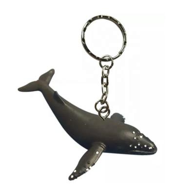 China New Design Fashional Souvenir Gifts Handpainting Colorful Key Chain 3D Key Chain Accessories Whale Dolphin Unique Soft Seal Small Accessories for sale