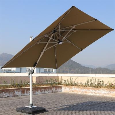 China Fast Delivery Stock 3*3m LED Light Roman Umbrella Modern High Quality Patio Umbrella Parasol For Garden Aluminum Pole for sale