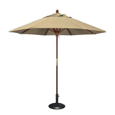 China New Modern Modern Deign 3m Patio Poles Wooden Center Parasol Umbrella Outside Diameter For Garden Shading for sale