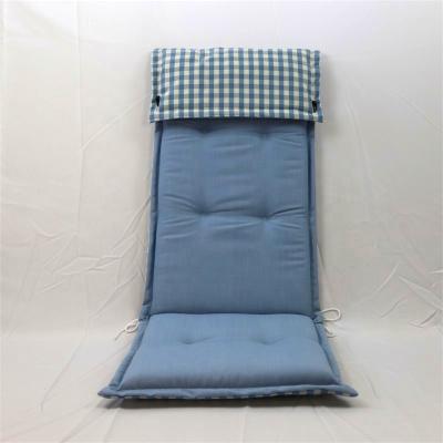 China Flame Retardant Flame Retardant Accept Customization Polyester White And Blue Portable Durable Soft Relax Chair Pad Cushion For Daily Use for sale