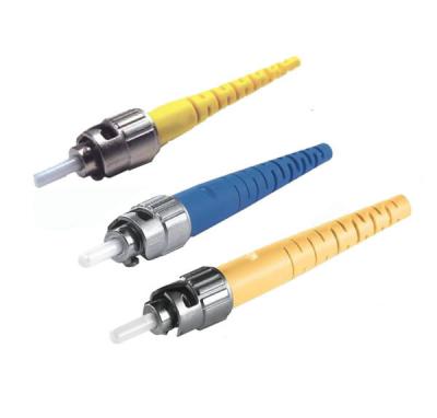 China ST PC Fiber Optic Connector singlemode blue or black color 2.0/3.0mm 0.2dB insertion loss for sale