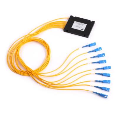 China 1 × 8 PLC SC / PC niedrige Einfügedämpfung und niedrige PDL Fiber Optic Splitter für CATV-Systeme zu verkaufen