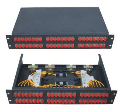 China 480 * 250 * 1U GPZ / RM - SC12 Rack-Mounted Fiber Optic Patch Panel for sale