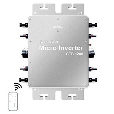 China GTB-1200 Micro Micro Grid Tie Solar Inverter 120V 230V 50/60Hz 1200W Smart Inverter With WIFI Monitoring Waterproof IP65 365mm*300mm*40mm for sale