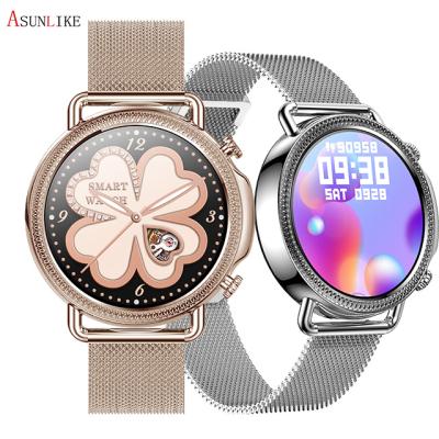 China 2021 New Touch Screen Women's Luxury Metal Smart Watch Alarm Clock Phone Fashion Sports Android Smart Watch for sale