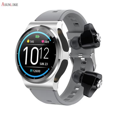 China 2021 Touch Screen Health Sport GT69 Smartwatch 2 in 1 Smart Watch with TWS Earbuds Wireless Wristwatches for sale