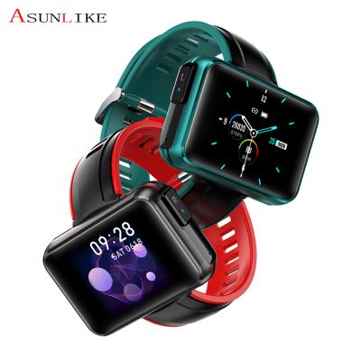 China New T91 Touch Screen Smart Watch 2 IN 1 Music Player BT Calls 6D AI High Fidelity Voice Control TWS Smart Wristband With Steel Strap for sale