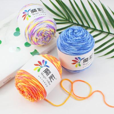 China Natural Fancy Yarn Dyed 5ply Cotton Milk Yarn Knitting Yarn For Handmade for sale