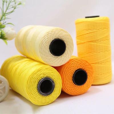 China Dyed 3 strands polypropylene yarn sequins chatter linen yarn is popular in summer for hanging hats for sale