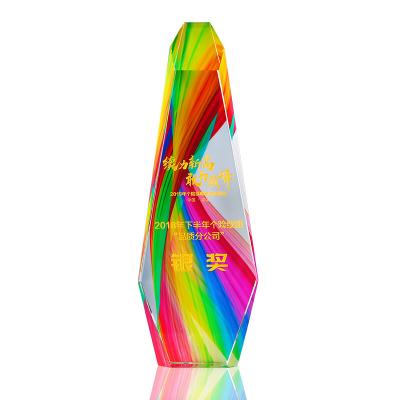 China New Product World Series Crystal Trophy China Trophy Award White Color Crystal Glass Custom Award for sale