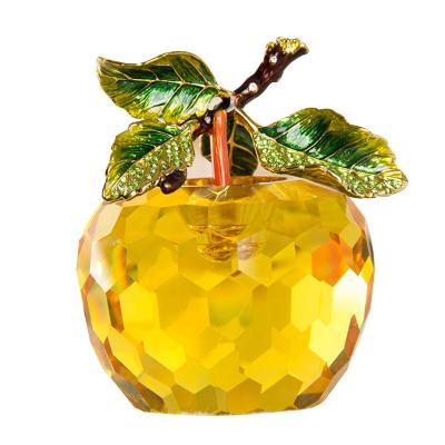 China Creative Christmas Gift Trinket Craft Decorations Items China Supply Crystal Apple for sale