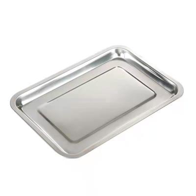 China Rectangular Sheet Pan Stainless Steel Plates Storage Tray Serving Tray Rack For Food for sale