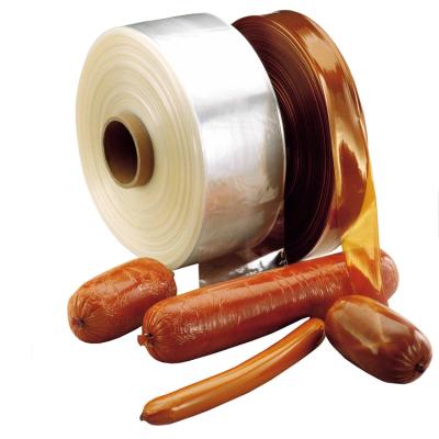 China Permeable for smoking chinese supplier smoke plastic sausage casings printing round sausage casings for sale