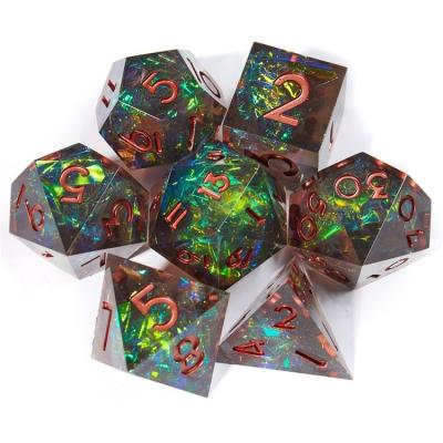 China Factory Outlet DND Dice Resin Dungeons & Dragons Cosplay Resin Sharp Dice Set 800 resin dice for sale